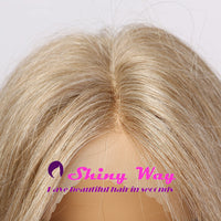 Natural Ash Blonde Long Wavy Lace Front Wig - Shiny Way Wigs Sydney