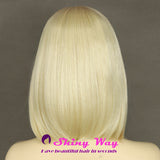 White Blonde Bob Medical Lace Front Wig - Shiny Way Wigs Brisbane QLD