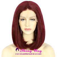 Burgundy Bob Medical Lace Front Wig - Shiny Way Wigs Brisbane QLD