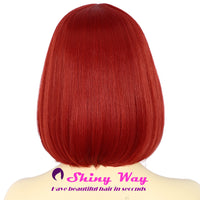 Hot Red Fashion Short Bob Lace Front Wig - Shiny Way Wigs Melbourne