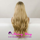 Natural Golden Blonde Long Wavy Lace Front Wig - Shiny Way Wigs Perth