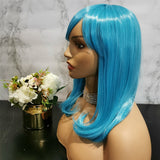 Sky blue long wavy costume wig by Shiny Way Wigs Sydney NSW