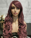 Natural purple long curly costume wig by Shiny Way Wigs Brisbane QLD