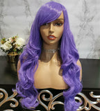 Purple long curly costume wig by Shiny Way Wigs Brisbane QLD