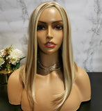 Natural blonde with highlights long wavy wig by Shiny Way Wigs Perth