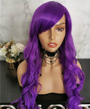 Dark purple long curly costume wig by Shiny Way Wigs Melbourne VIC