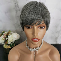 Natural light grey short fashion wig by Shiny Way Wigs Adelaide SA