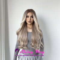 Best selling ash blonde long curly wig Shiny Way Wigs Melbourne VIC