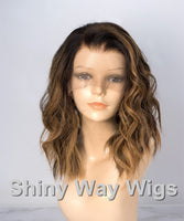 Omber Color Body Wavy Brazilian Virgin Human Hair Lace Wig - Shiny Way Wigs Melbourne 