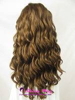 Natural Brown Long Curly Lace Front Wig - Shiny Way Wigs Perth